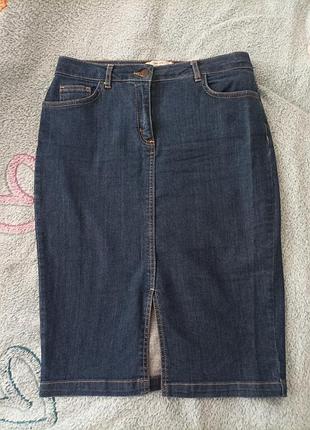 Джинсова юбка new look на розмір s-м або uk10 eu38 карандаш