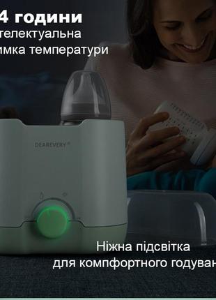 Уценка!!! подогреватель и стерилизатор для детских бутылочек на две бутылочки, мятный