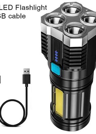 Світлодіодний ліхтар високої потужності акумуляторний кемпінговий прожектор з боковим світлом 3 режими