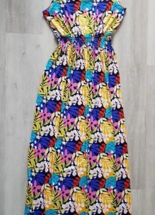 Платье макси с цветами 44-46 размер studio2 фото