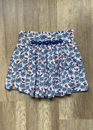 Шикарная вискозная юбка в тропический принт на девочку рост 138 оригинал little marc jacobs1 фото