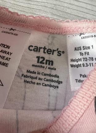 Нова піжама на дівчинку 12 міс 1 р 86 см carters3 фото