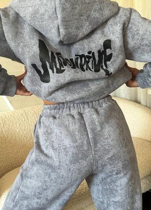 Не кошлатиться! теплий спортивний костюм на флісі тринитка пеньє, женский костюм + подарок