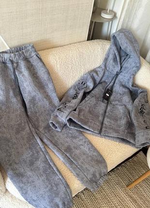 Не кошлатиться! теплий спортивний костюм на флісі тринитка пеньє, женский костюм + подарок