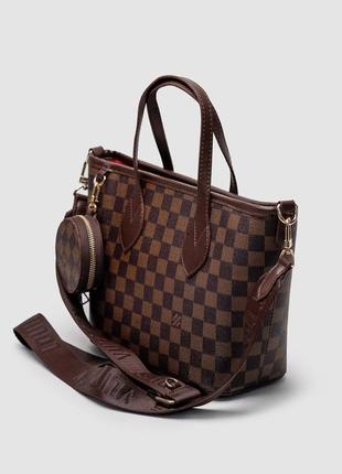 Louis vuitton small neverfull damier ebene canvas pm2 фото