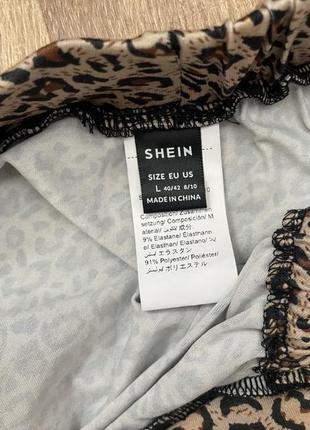 Трендовая леопардовая юбка с разрезом5 фото