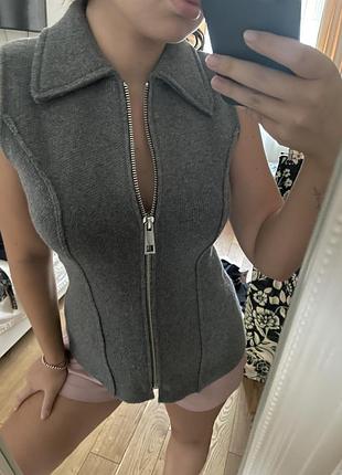 Zara кофта серая