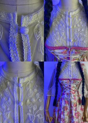Австрия винтажный эксклюзивный длинный пышный сарафан платье макси в розах дирндль3 фото