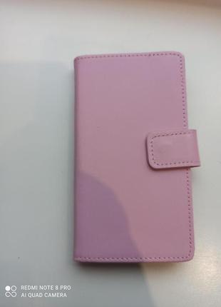 Чехол кожаный для samsung apha pink