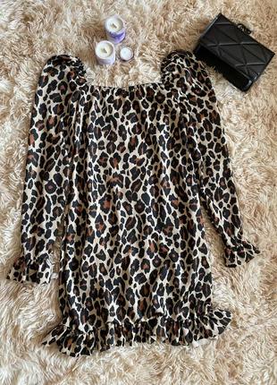Леопардовое платье - платье8 фото