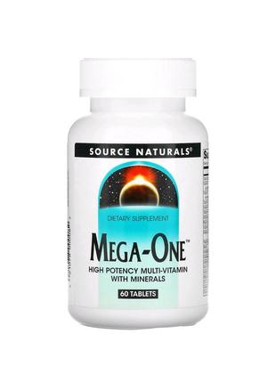 Source naturals mega one мультивитамины 1 таблетка в день - 60 таблеток2 фото