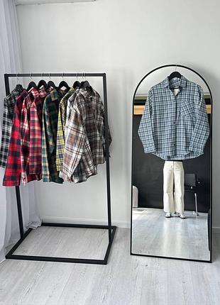 Рубашка в клітинку оверсайз коттон женская