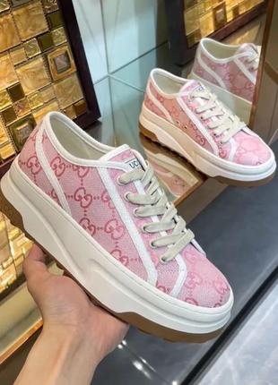 Кеды кроссовки в стиле gucci