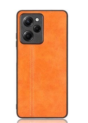 Чохол для смартфона cosmis leather case for poco x5 pro 5g orange