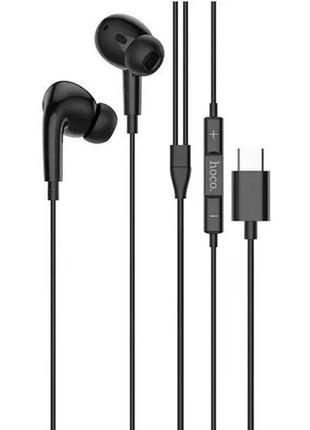 Навушники hoco m101 pro crystal sound type-c wire-controlled digital earphones with microphone black