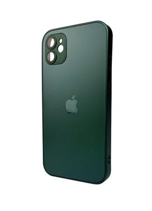 Чохол для смартфона ag glass matt frame color logo for apple iphone 11 cangling green