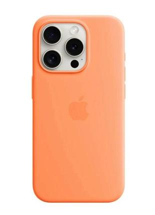 Чохол для смартфона silicone full case aaa magsafe ic for iphone 15 orange
