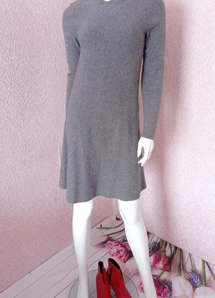 Тепла сукня, плаття базове сіре