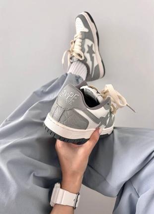 Кроссовки a bathing ape bape sta grey premium7 фото