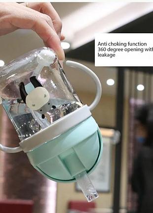 Детская бутылочка с трубочкой поильник непроливайка 400мл