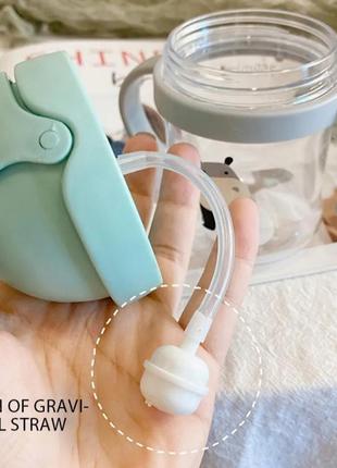 Детская бутылочка с трубочкой поильник непроливайка 400мл