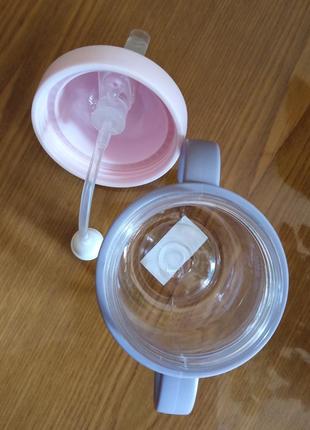 Детская бутылочка с трубочкой поильник непроливайка 400мл