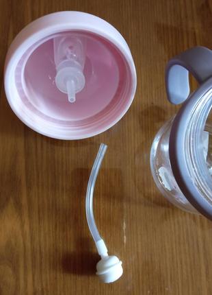 Детская бутылочка с трубочкой поильник непроливайка 400мл
