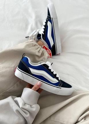 Кроссовки vans knu old skool navy blue premium