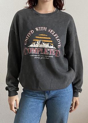 Світшот з принтом pull&bear