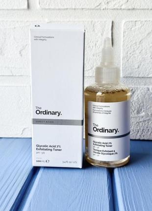 The ordinary glycolic acid 7% exfoliating toner відлущувальний тонік із 7% гліколевою кислотою - 100ml