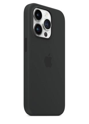 Чохол apple iphone 14 pro silicone case with magsafe - midnight5 фото