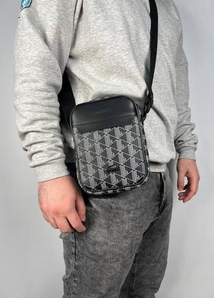 Мужская шикарная качественная и стильная брендовая сумка мессенджер из эко кожи