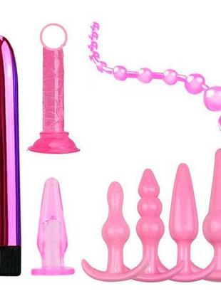 Анально-вагінальний набір із 8 предметів - рожевий - анальні іграшки