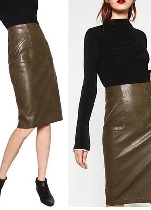 Спідниця під шкіру зара zara