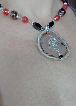 Карбонадо. агат.  намисто. "дукач". "воля".