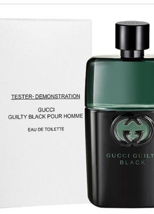 Оригінал gucci guilty black pour homme 90 ml tester ( гуччі гилти блек ) туалетна вода