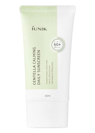 Iunik успокаивающий солнцезащитный крем с центеллой centella calming day sunscreen spf 50+ 60ml
