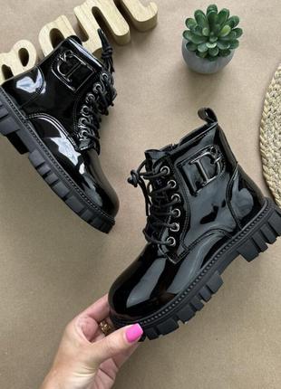 Демі чоботи чорні 32-37