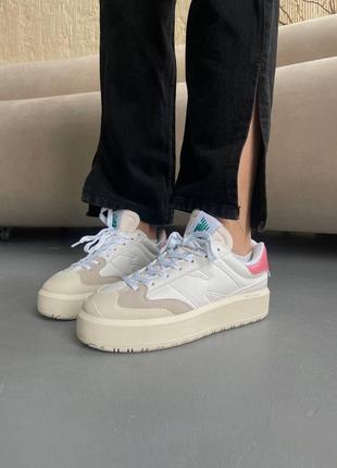 Кроссовки nb ct302 white/pink premium2 фото