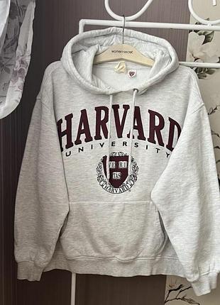 Стильная толстовка на флисе оверсайз harvard