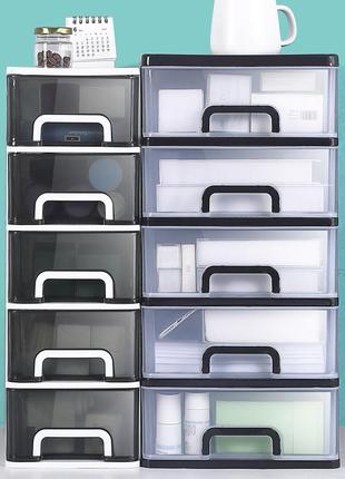 Настольный пластиковый органайзер для хранения, пластиковый шкаф, настольная коробка кубического типа