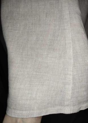 Нюдова льняна сорочка / блуза mcverdi copenhagen (100% льон)6 фото
