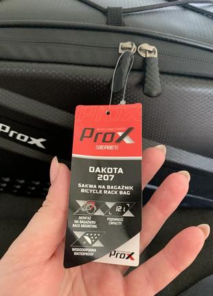 Велосипедна сумка на багажник prox dakota 207 12 л чорна6 фото