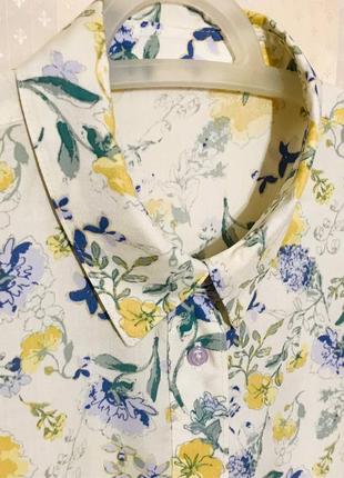 Блуза рубашечного кроя с нежным цветочным принтом из 100% вискозы esmara.5 фото