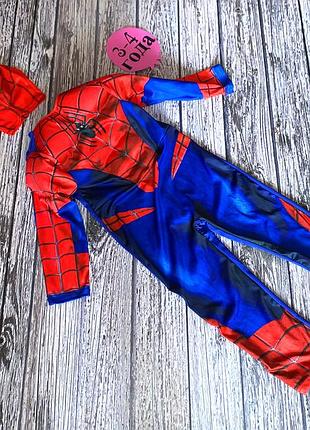 Новогодний костюм spidermen с маской для мальчика 3-4 года, 98-104 см