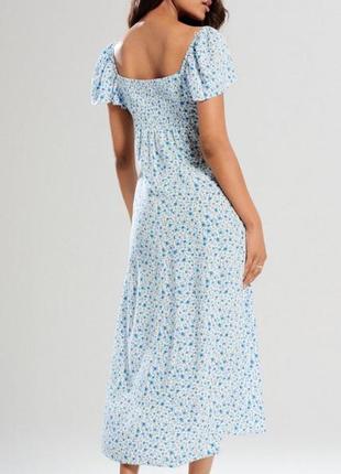 Неймовірна натуральна сукня міді з високим розрізом  з віскози, розмір l4 фото