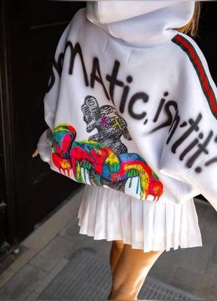 Оверсйз худі з малюнком 8