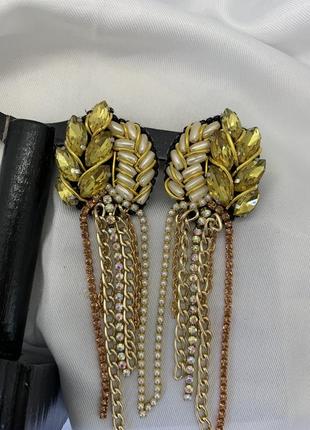 Сережки колоски, сережки ручної роботи, колоски