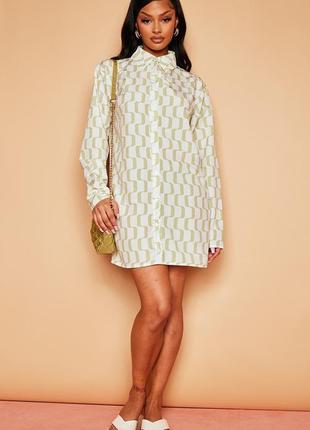 Плаття-сорочка оверсайз ретро prettylittlething