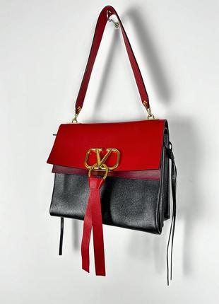 Valentino vring shoulder leather bag